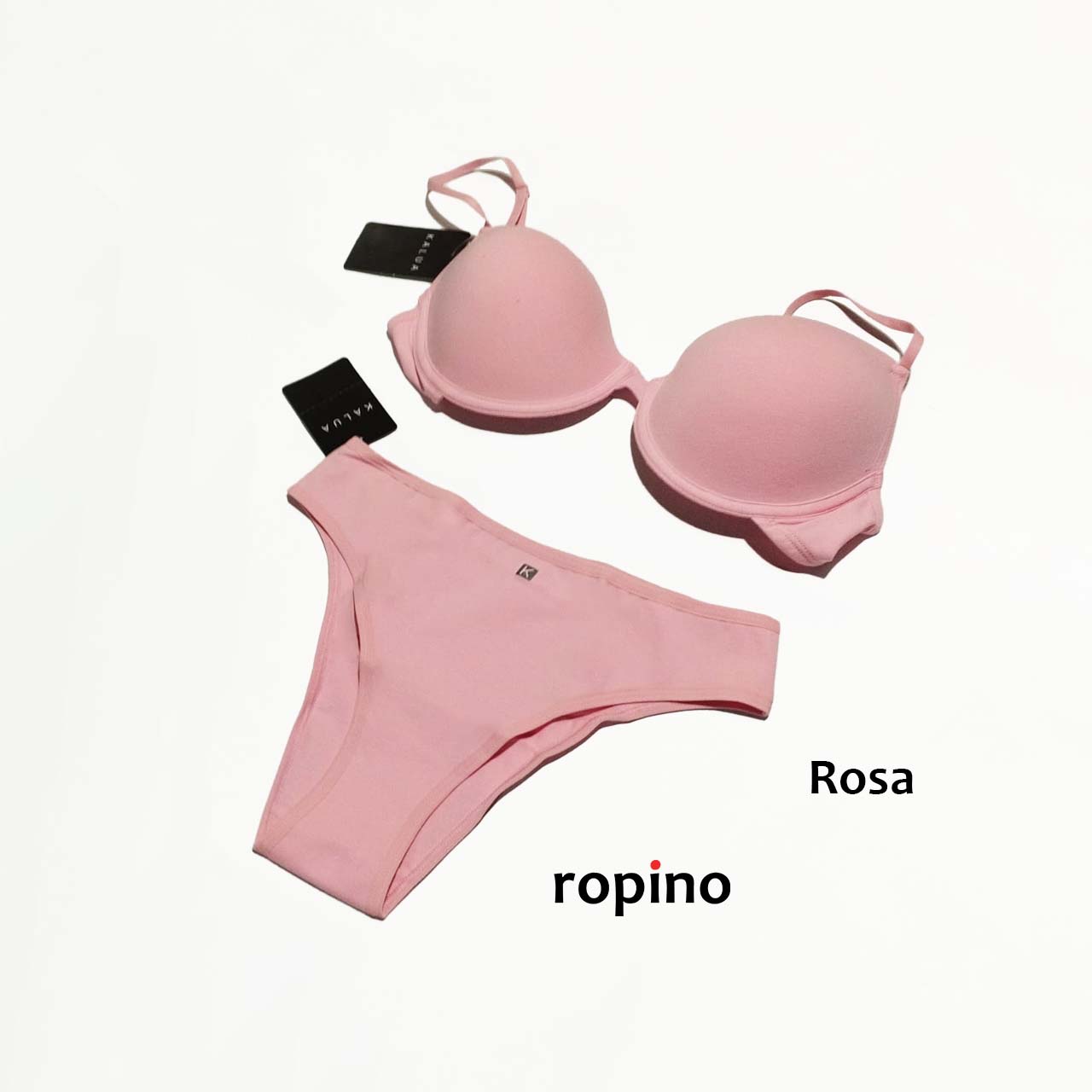 *Combo* Corpiño con taza push-up y arco & Bombacha. Lycra de algodón - Varios Colores