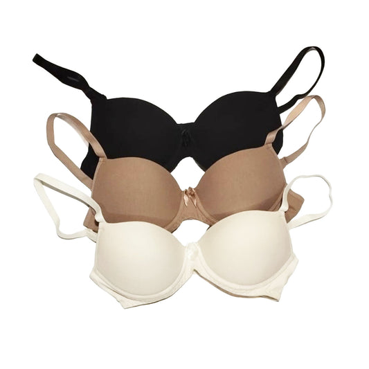 Corpiño de algodón y lycra. Con taza push-up. Varios Colores