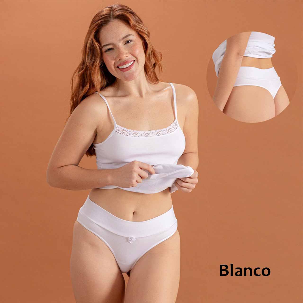 SD - 1302 - *Pack* Culotteless de algodón y lycra con pretina - 3 unidades