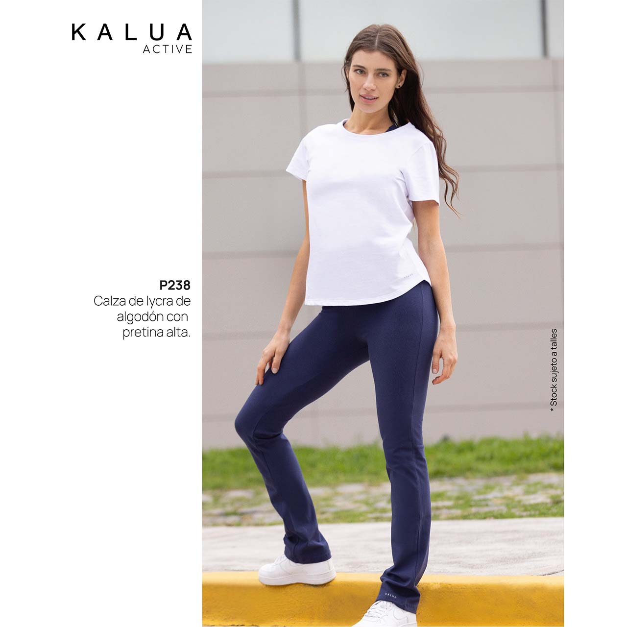 BP - P238 - Calza de algodón y lycra con cintura alta