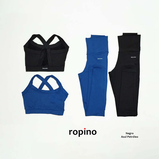 Top de Supplex - Espalda Cruzada & Legging de Supplex - Varios Colores
