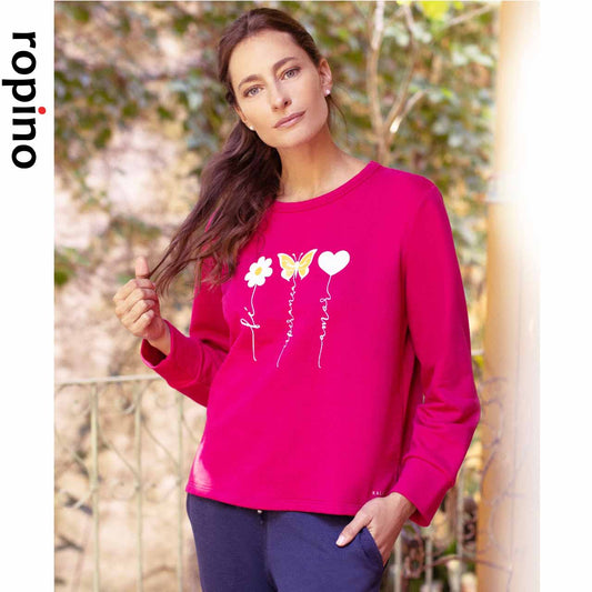 Buzo de Moletón con Serigrafía - Fucsia