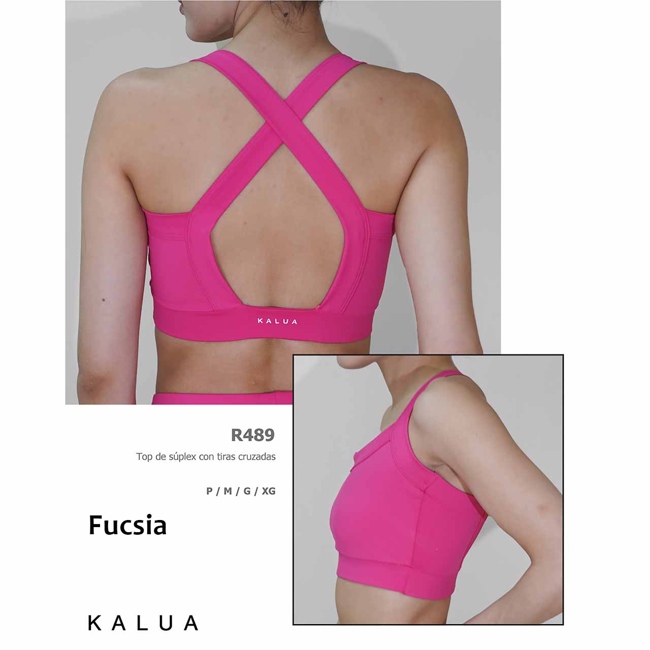 BP - R489 - Top de supplex con tiras cruzadas