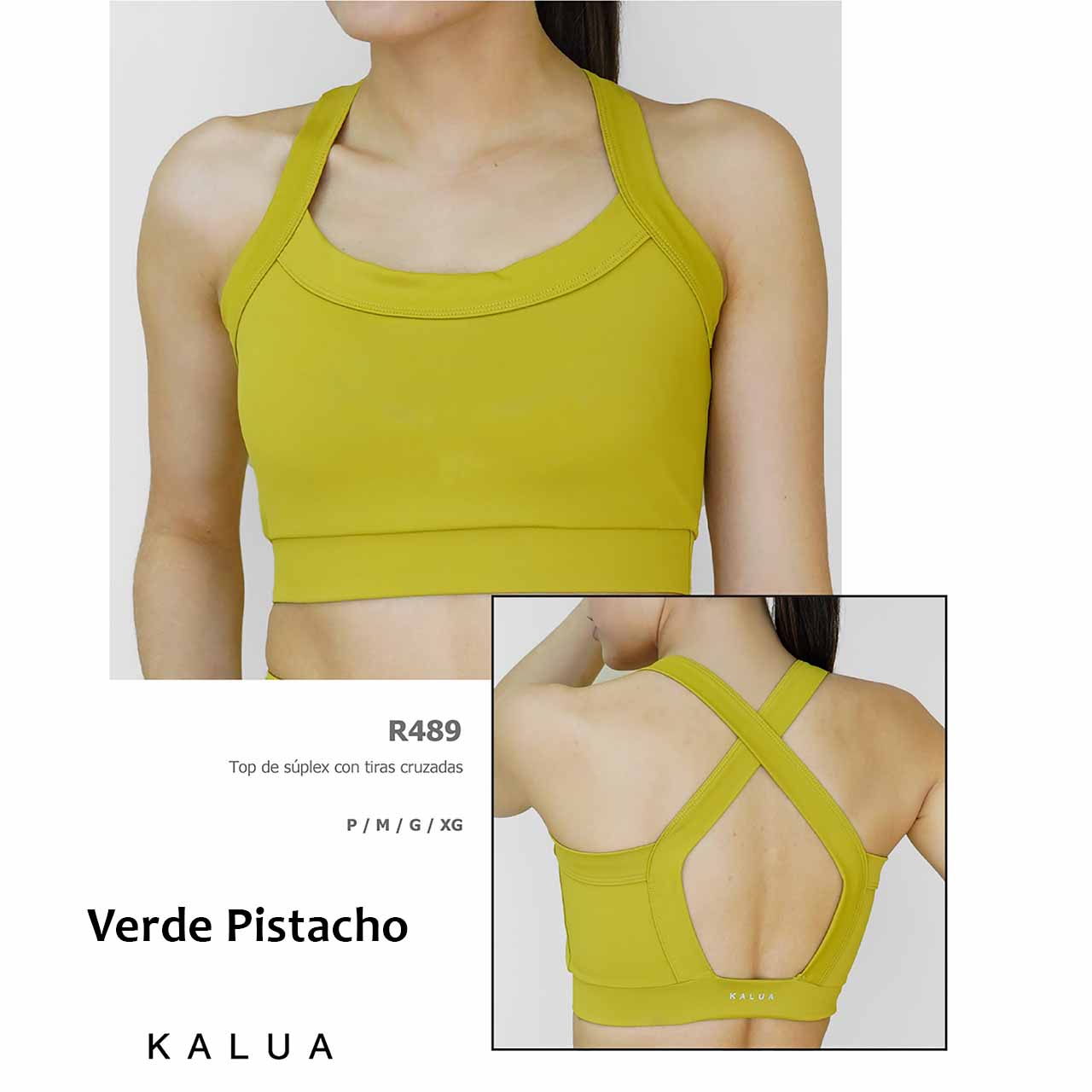 BP - R489 - Top de supplex con tiras cruzadas