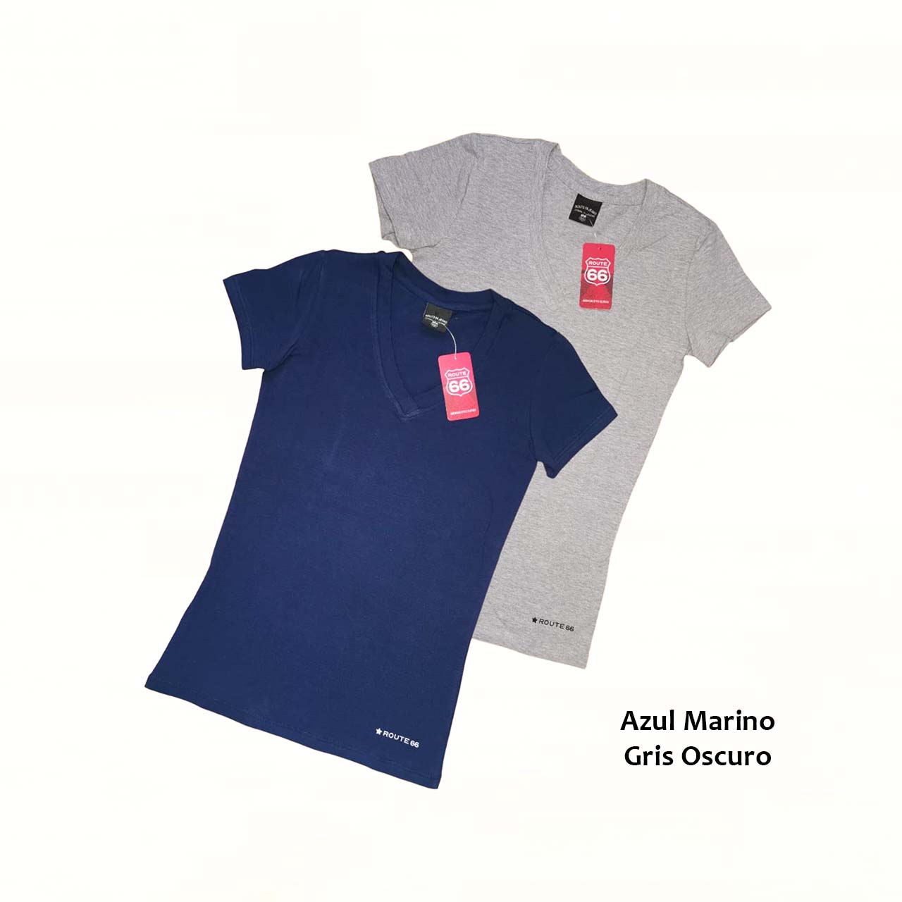 Remera básica de algodón. Cuello V. Varios Colores