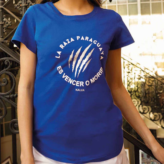 Remera de Jersey de Algodón con Serigrafía - Azul - Talle G