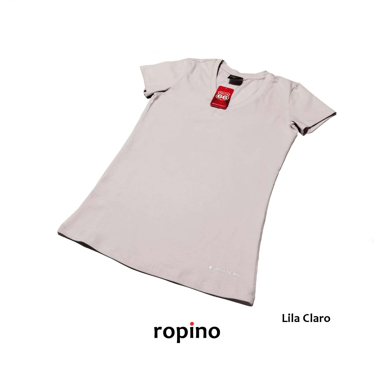 Remera básica de algodón. Cuello V. Varios Colores