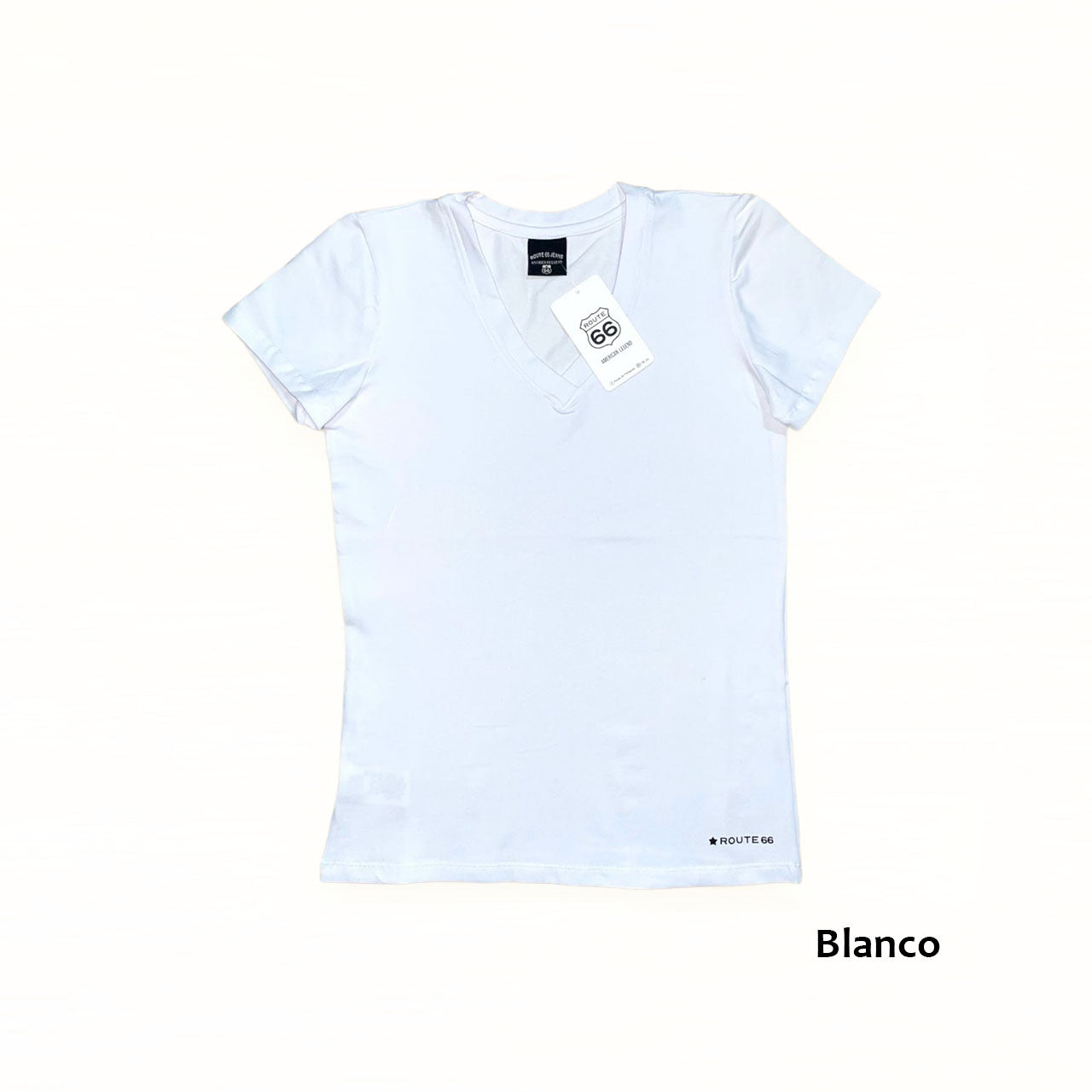 Remera básica de algodón. Cuello V. Varios Colores