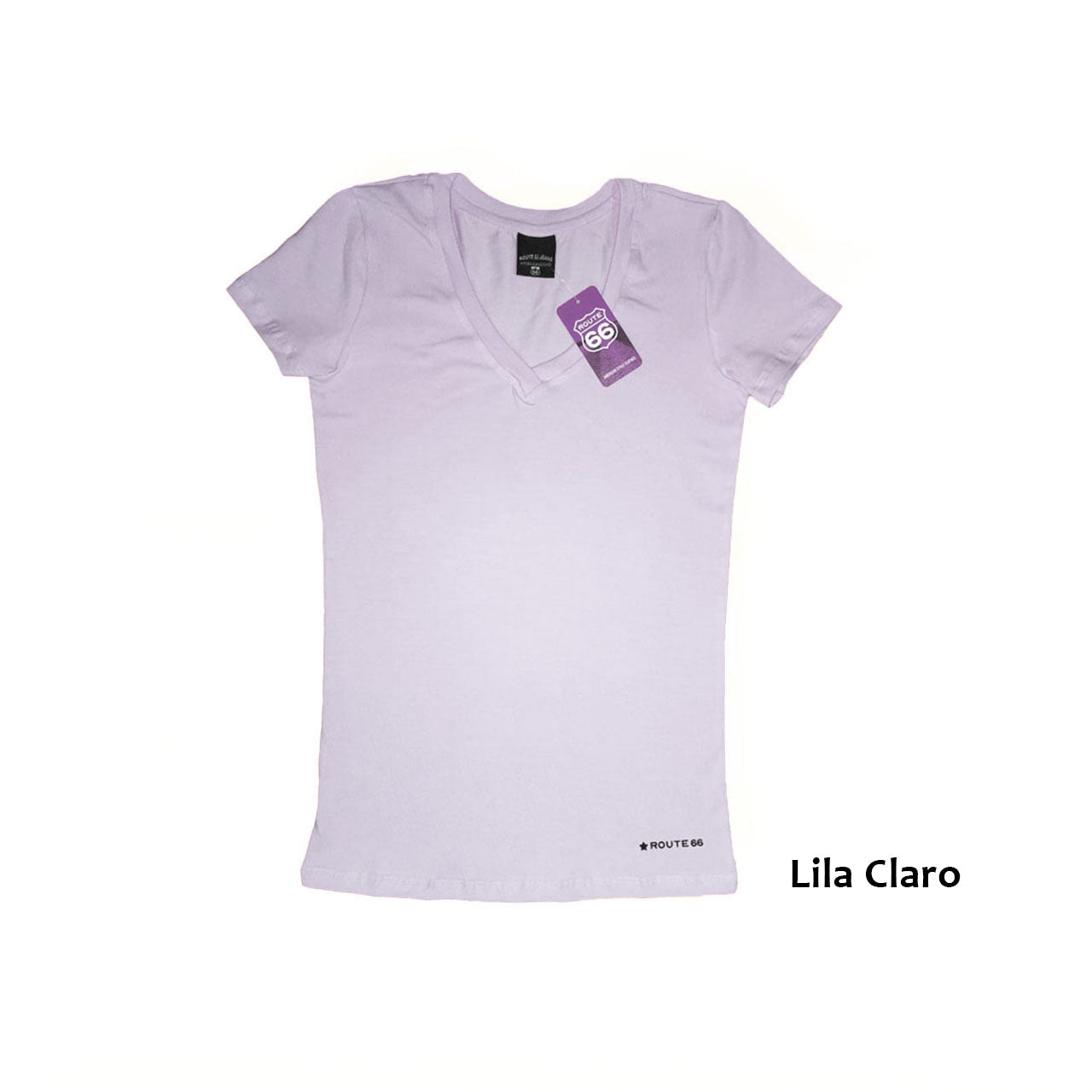 Remera básica de algodón. Cuello V. Varios Colores