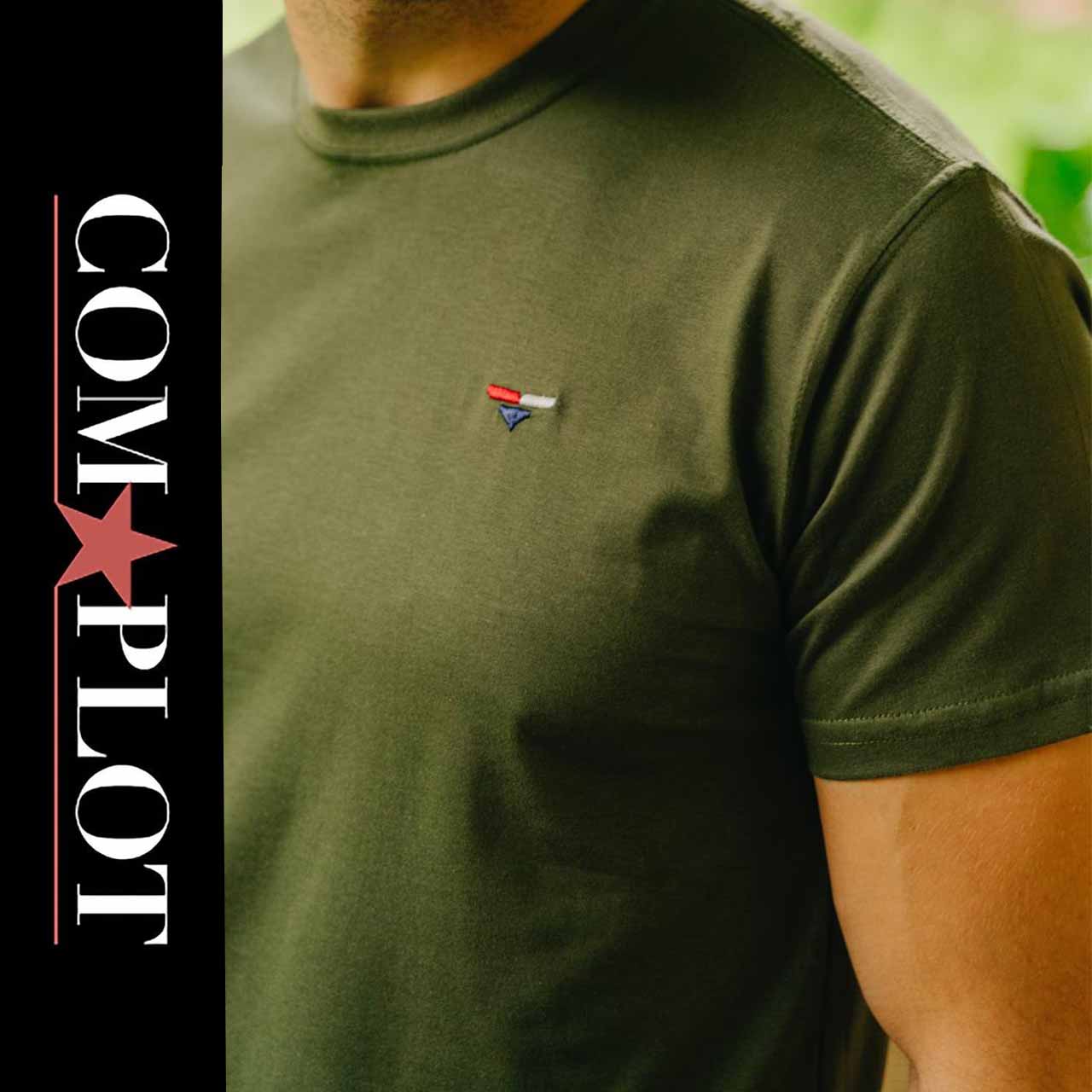 Remera básica de algodón - Verde Musgo
