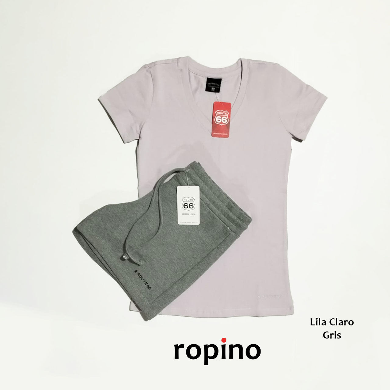 Remera Básica de Algodón & Short de Moletón con Bolsillos Traseros -  Varios Colores