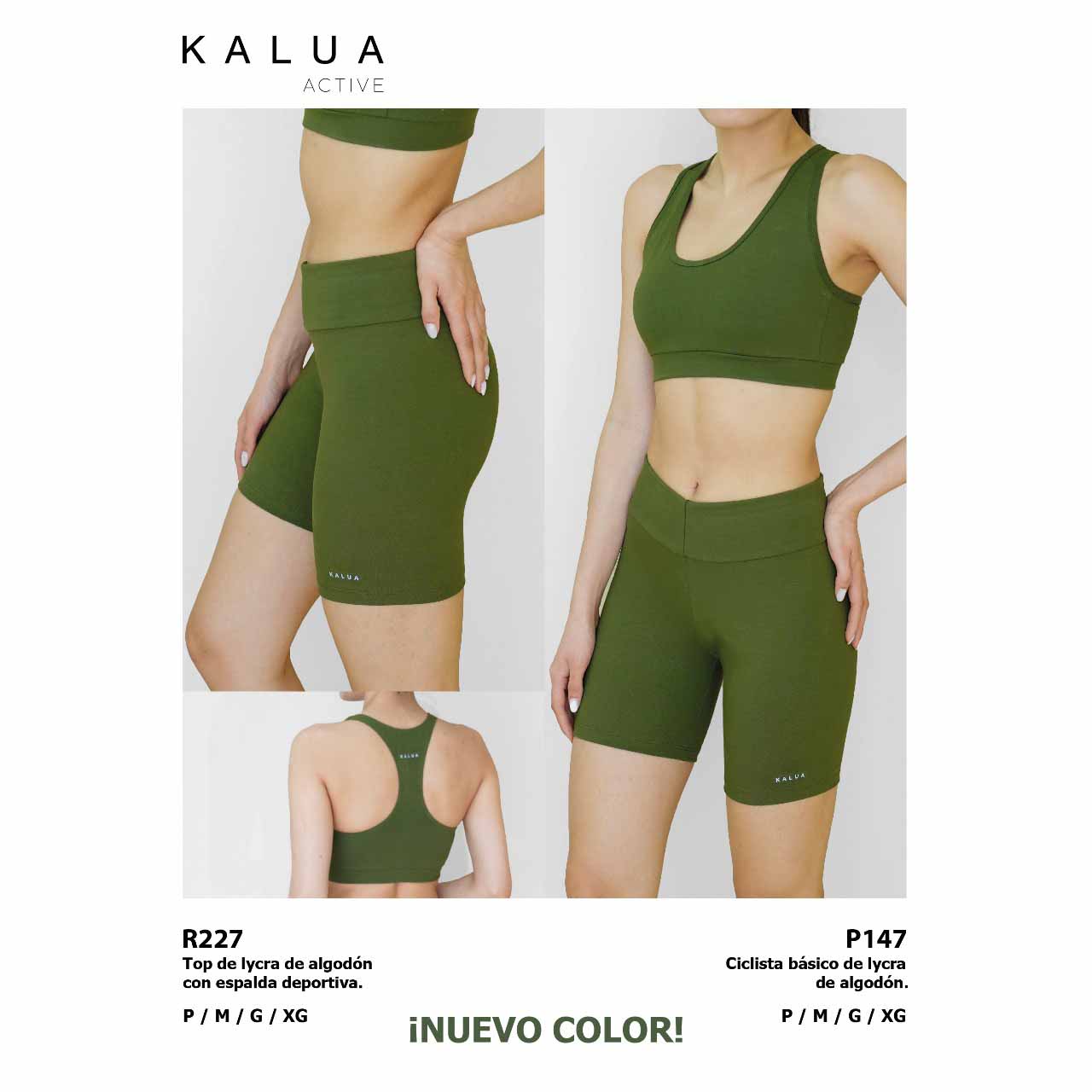 BP - R227 - Top de algodón y lycra con espalda deportiva