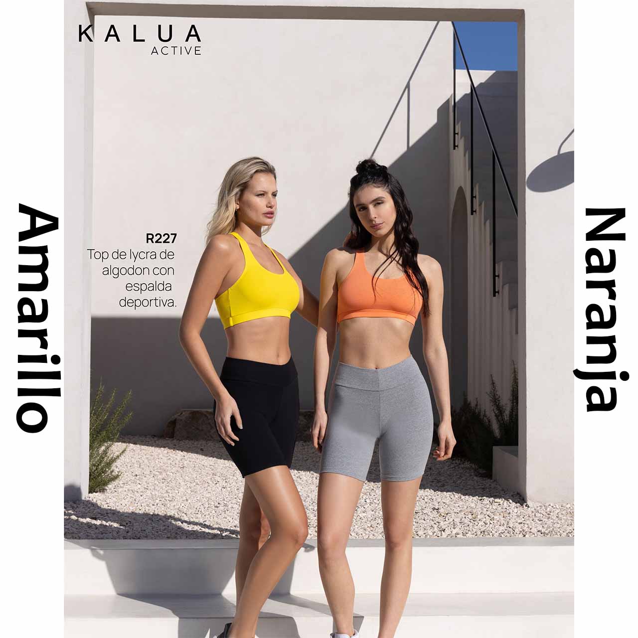 BP - R227 - Top de algodón y lycra con espalda deportiva