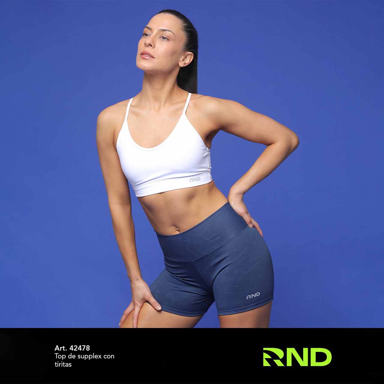 Top de Supplex con Tiritas - Blanco - Talle P