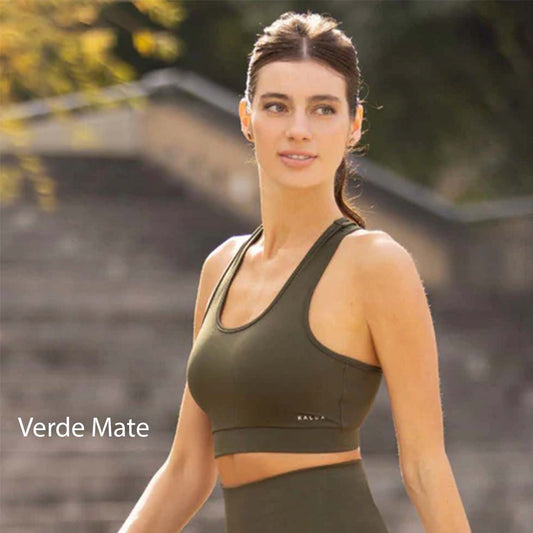 Top de Supplex - Espalda Cruzada  - Verde mate - Talles G XG