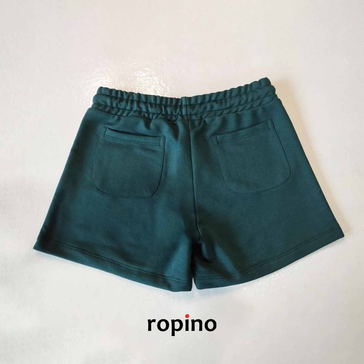 Short de Moletón con bolsillos traseros. Rosa y Verde Esmeralda Talle P & M