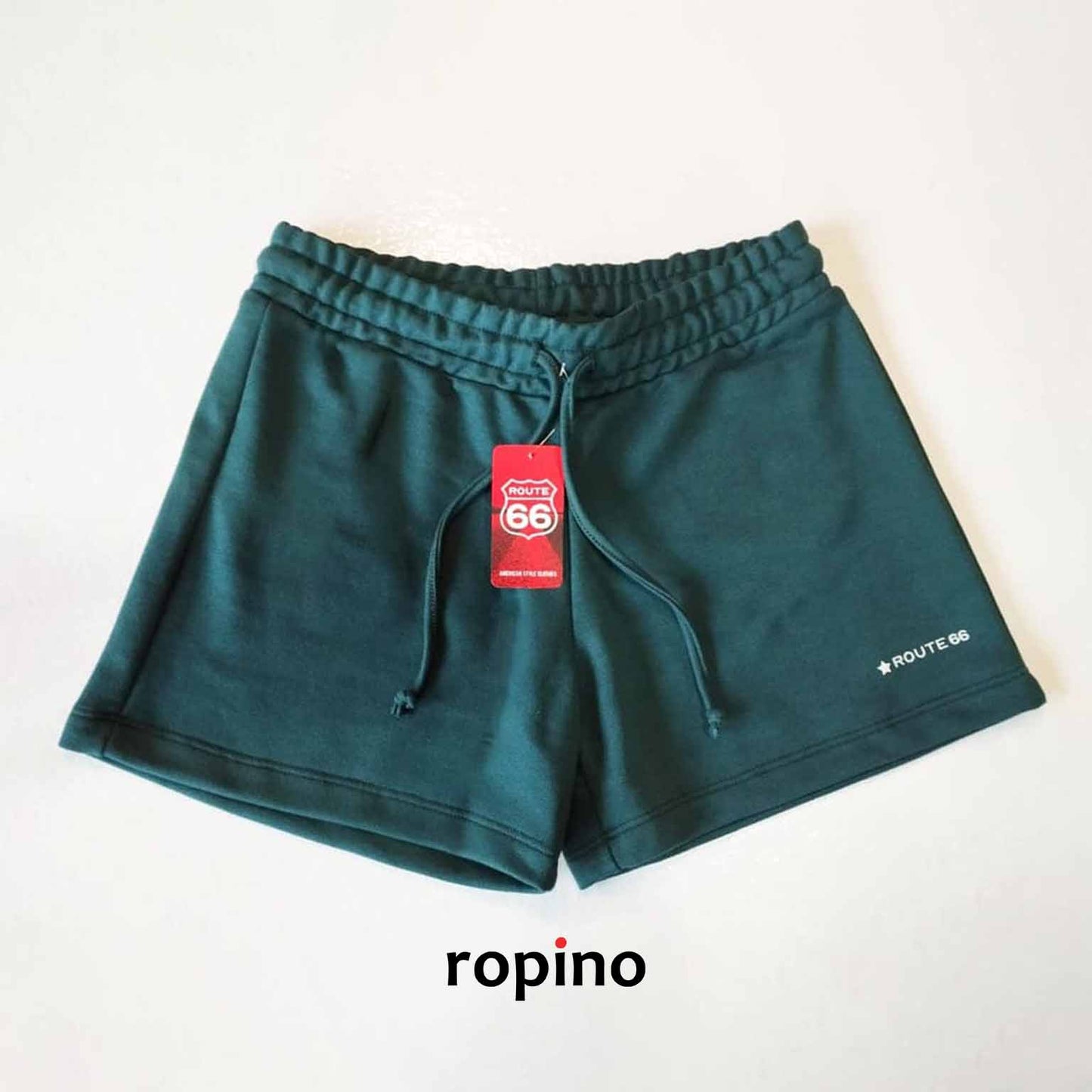 Short de Moletón con bolsillos traseros. Rosa y Verde Esmeralda Talle P & M